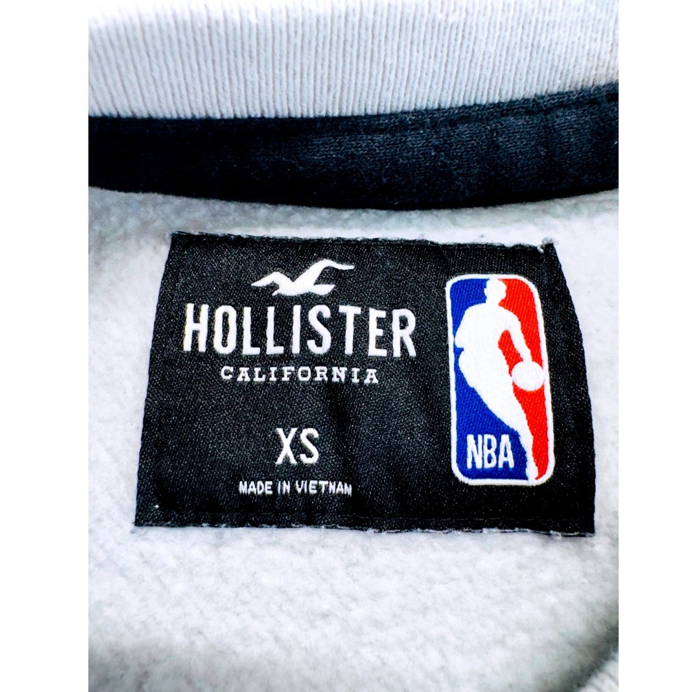 Hollister x NBA Los Angeles Lakers Sweatshirt Mens XS Big Logo Crewneck Gray - Picture 6 of 11